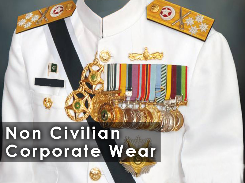 A<sup>&</sup>S is specialized in non-Civilian Uniforms / Arm Forces of Pakistan; A<sup>&</sup>S have been offering services to Non Civilian Corporate Clients since 1948 and we have been successful since. Pakistan Navy, Pakistan Rangers, Pakistan Army have acknowledged & availed the services of A<sup>&</sup>S.